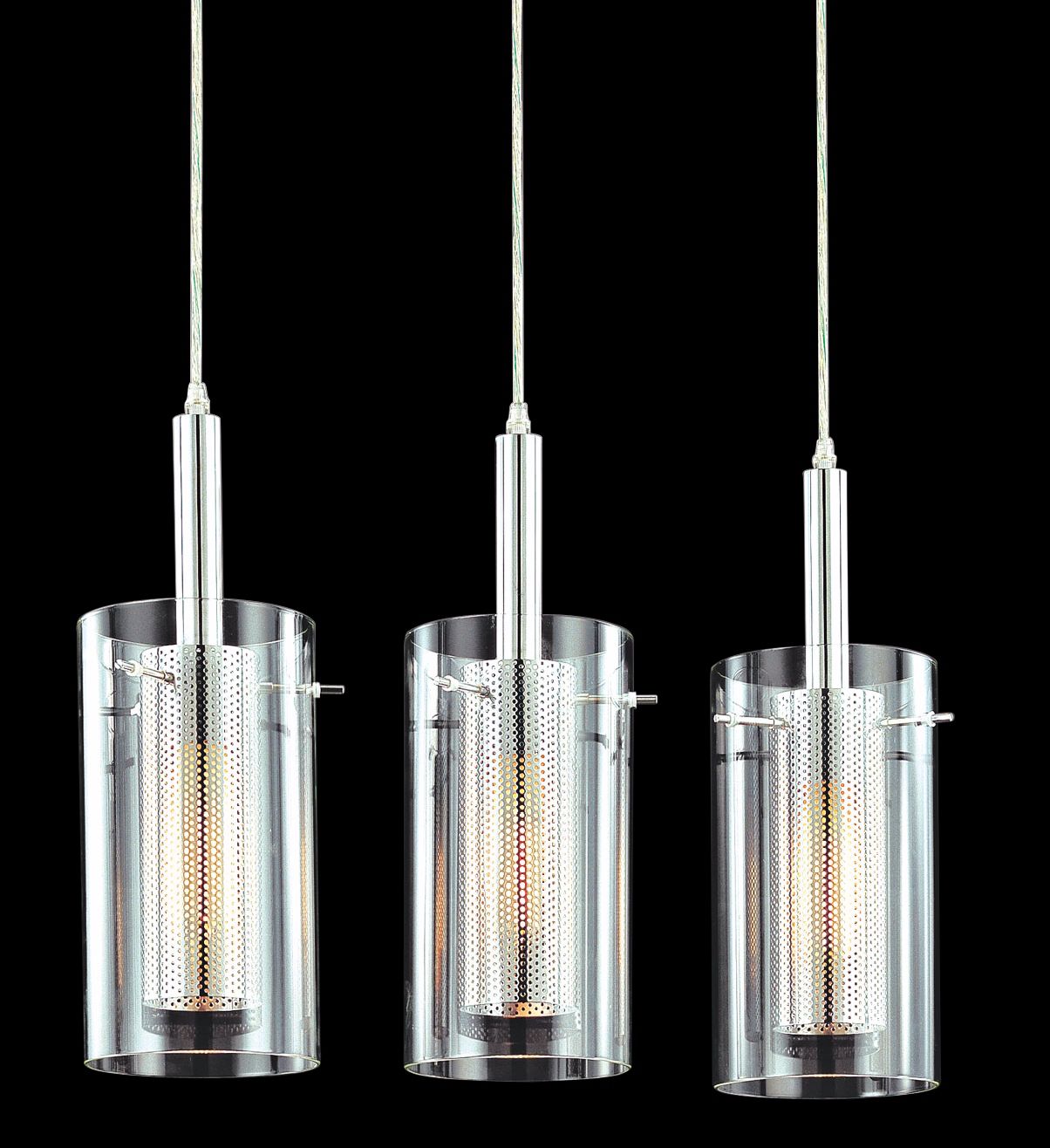 Sonneman Zylinder 3-Light Modern Pendant Chandelier