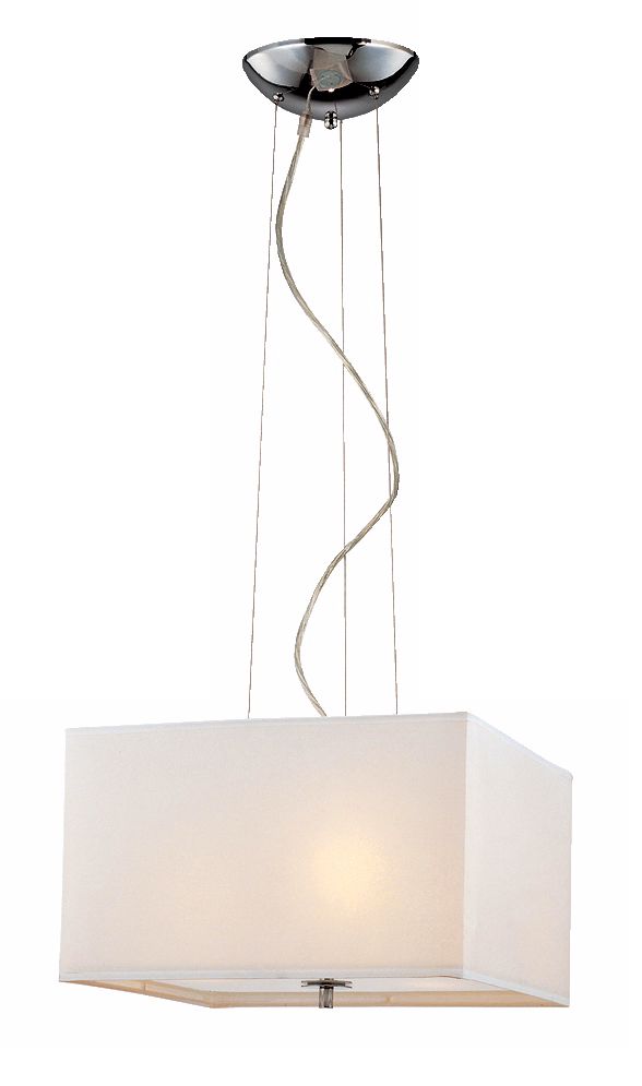 Lite Source Olwen 3-Light parchment Rectangular Pendant