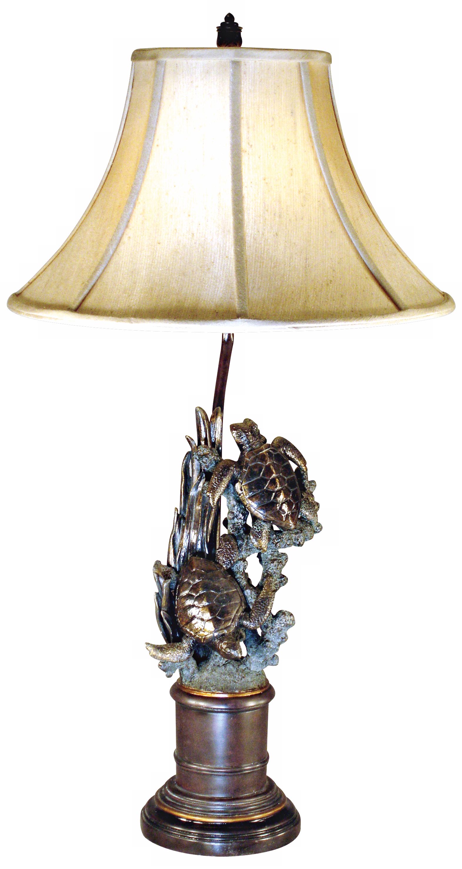 Bronze Finish Sea Turtle Table Lamp