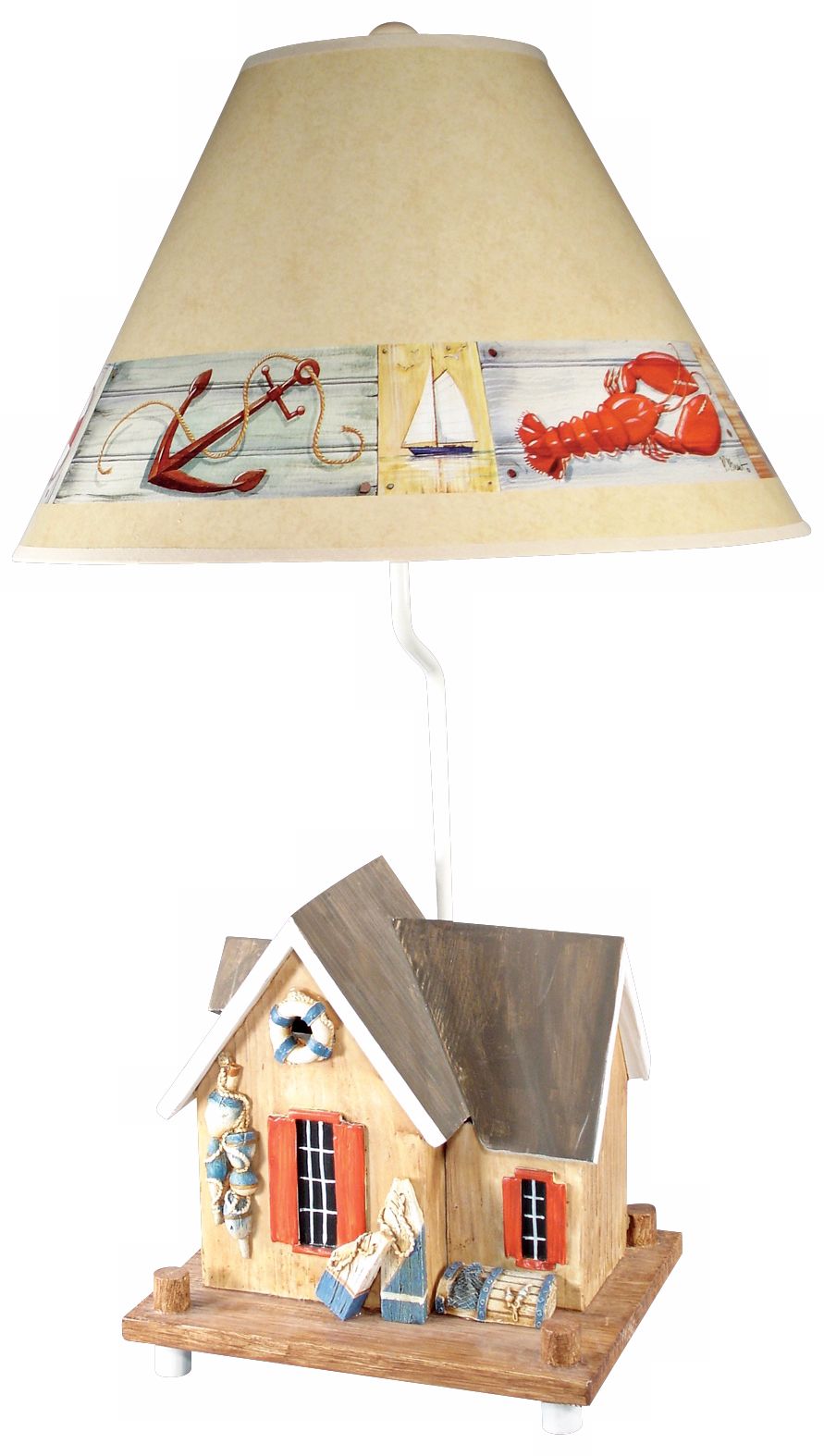 Crab Shack Nautical Table Lamp with Paul Brent Shade
