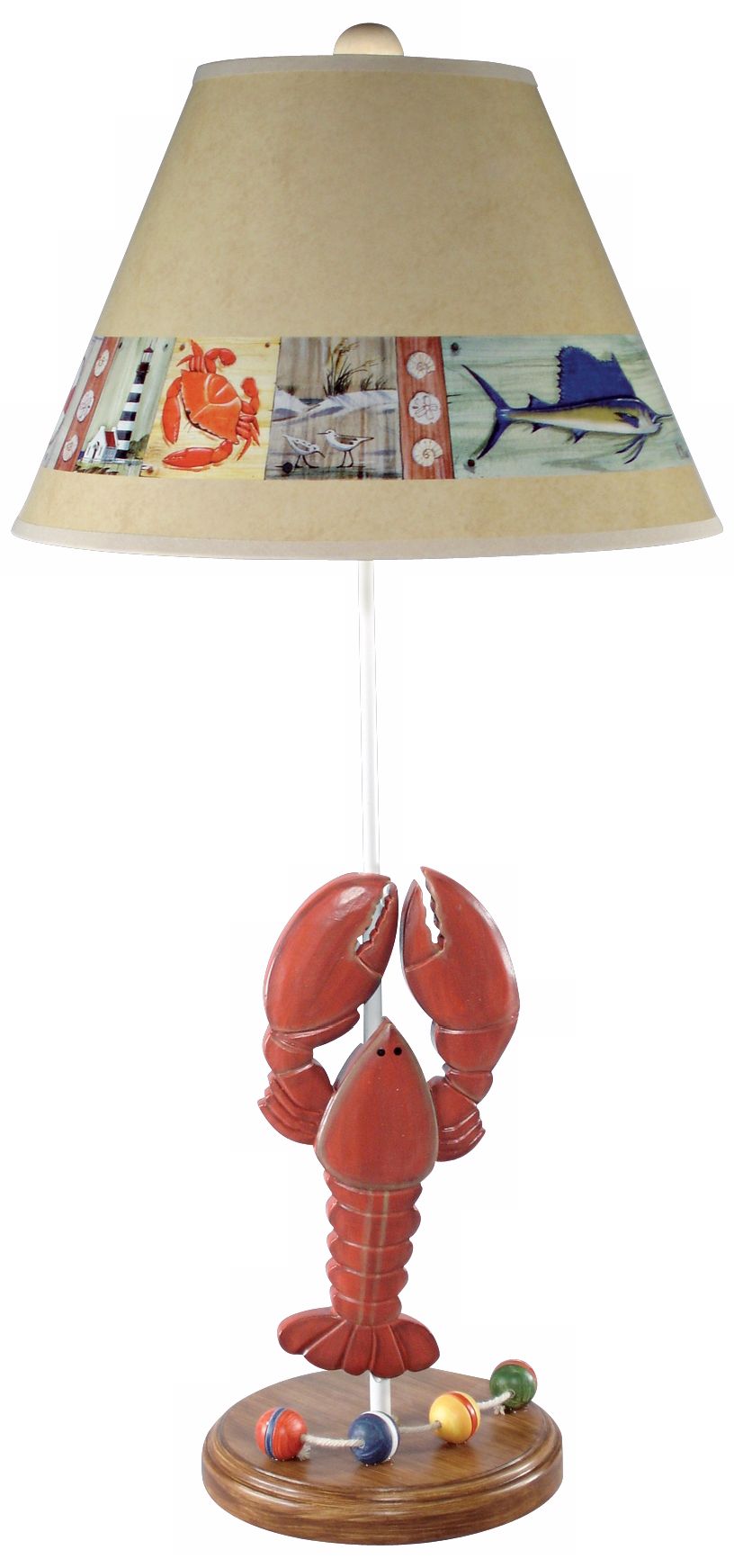 Nautical Lobster Table Lamp with Paul Brent Shade