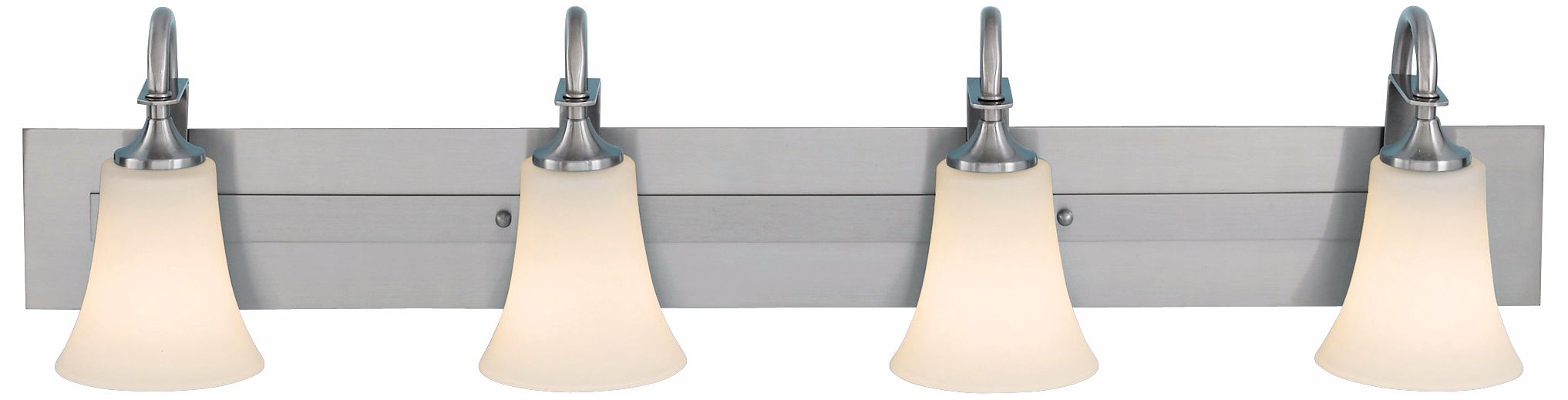 Barrington Brushed Steel Four Light Bath Bar