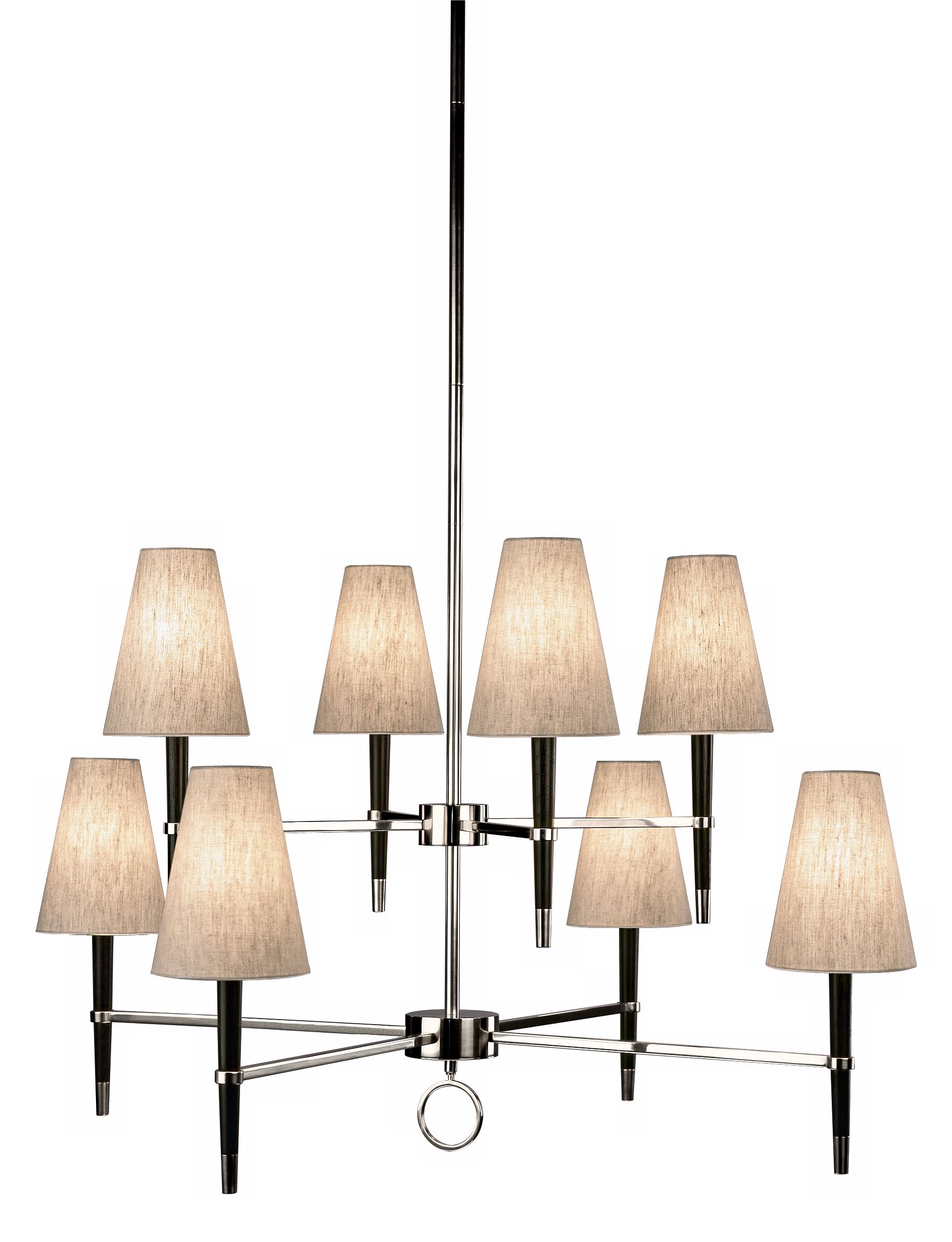 Jonathan Adler Ventana Two-Tier Nickel Chandelier
