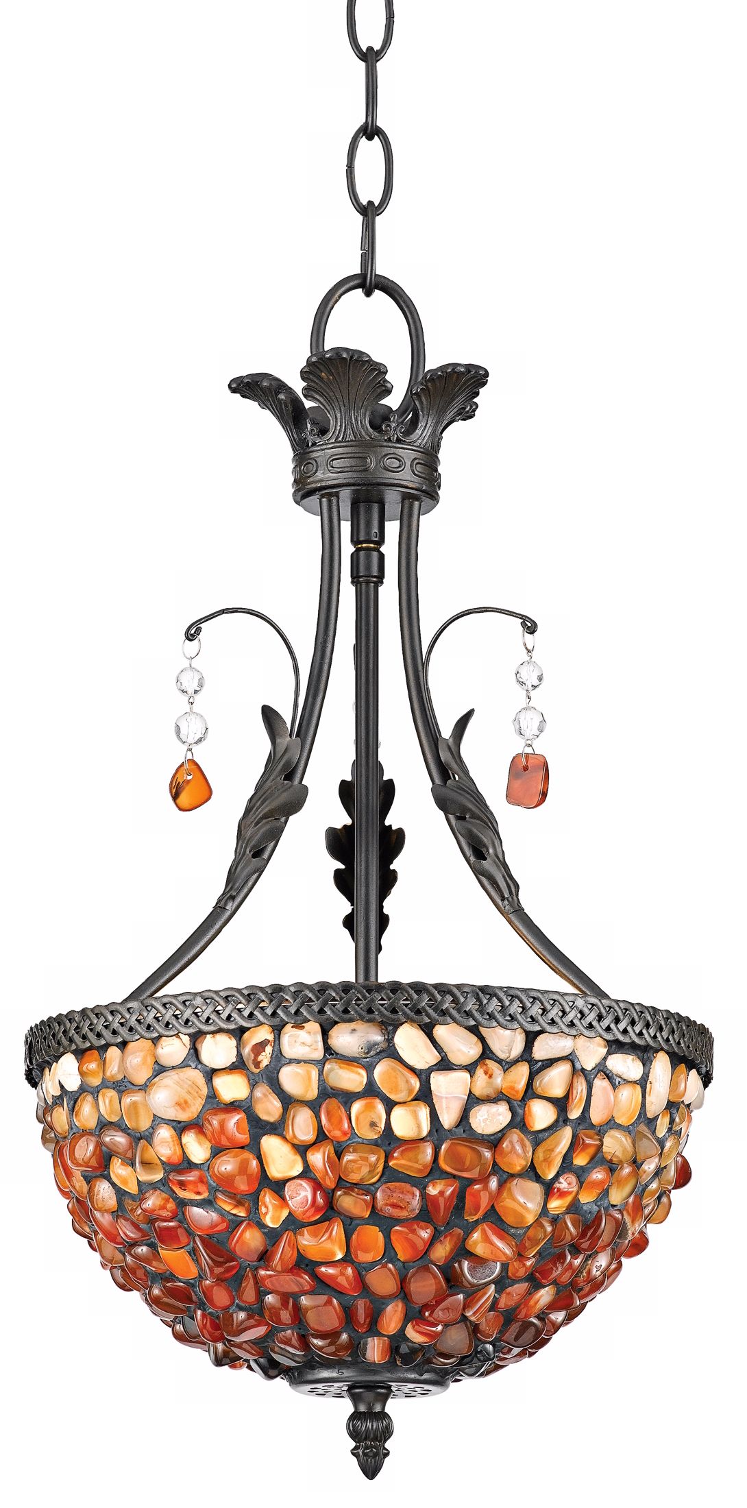 Quoizel Agate Stones Bowl Pendant Chandelier