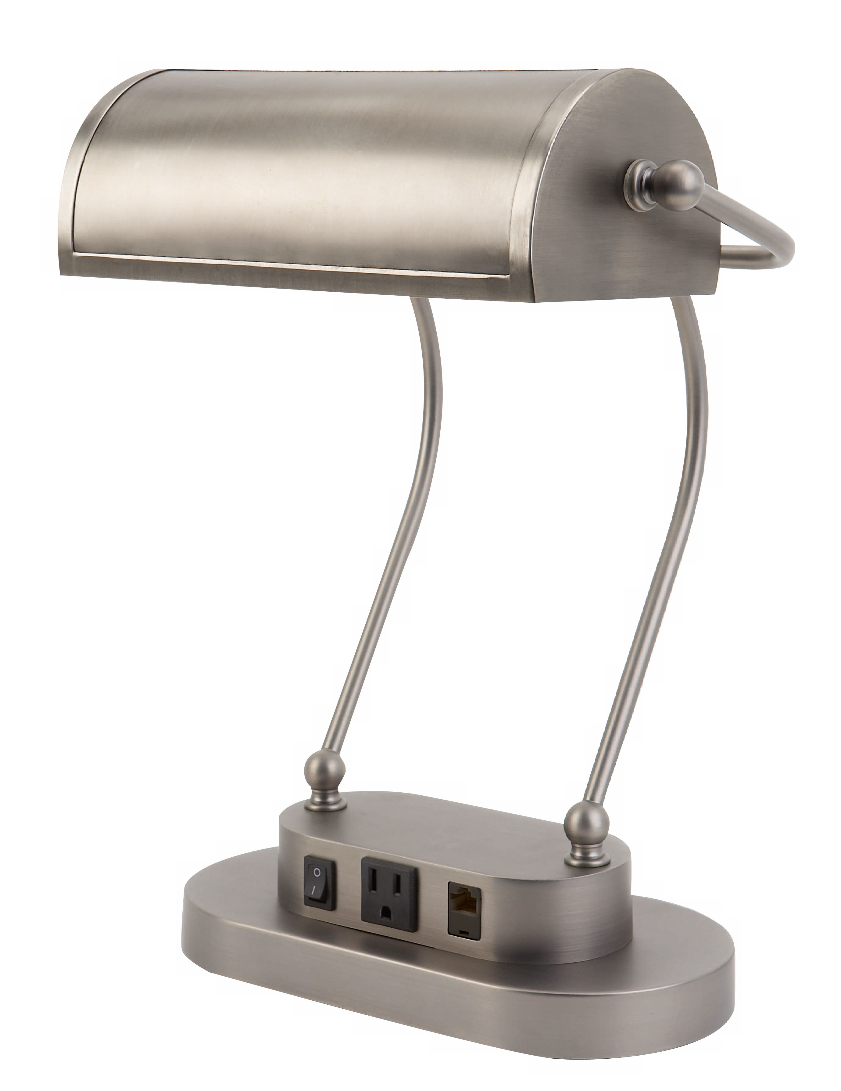 Princeton Antique Nickel Finish Data-Port Desk Lamp