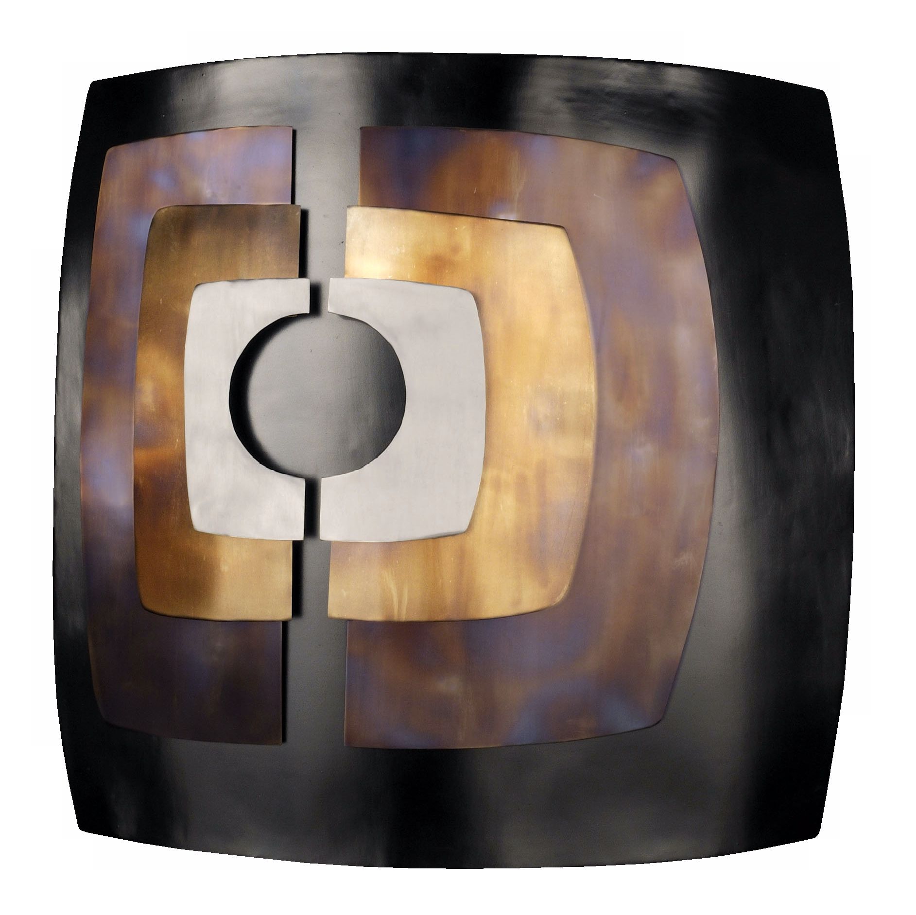 Insights Flame-Treated 32" Square Modern Metal Wall Art