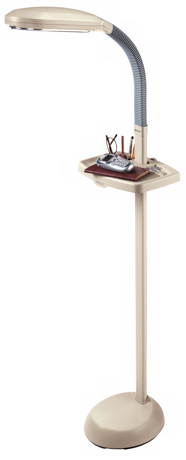 Verilux Spectrum174 Adjustable Ivory Gooseneck Floor Lamp G1693
