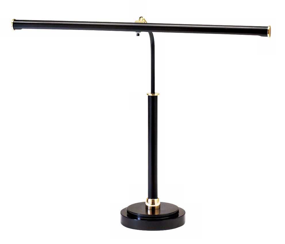 Black and Brass 19" Wide LED Piano Lamp