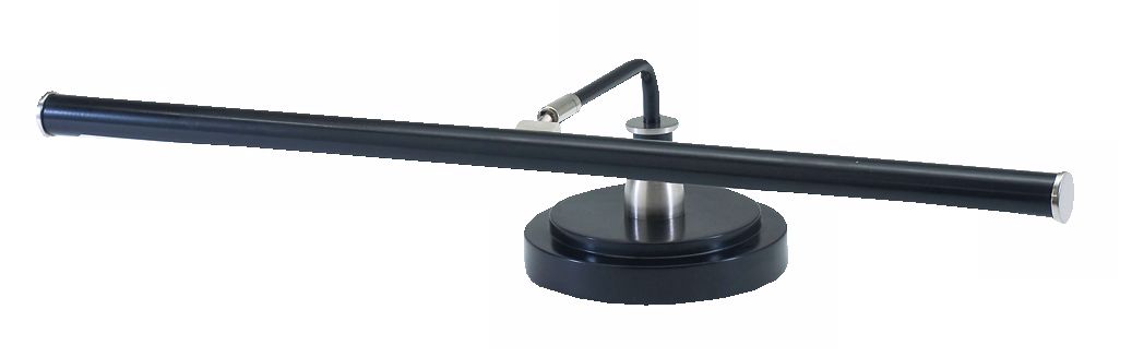 LED 4" High Piano Lamp in Black with Satin Nickel Finish