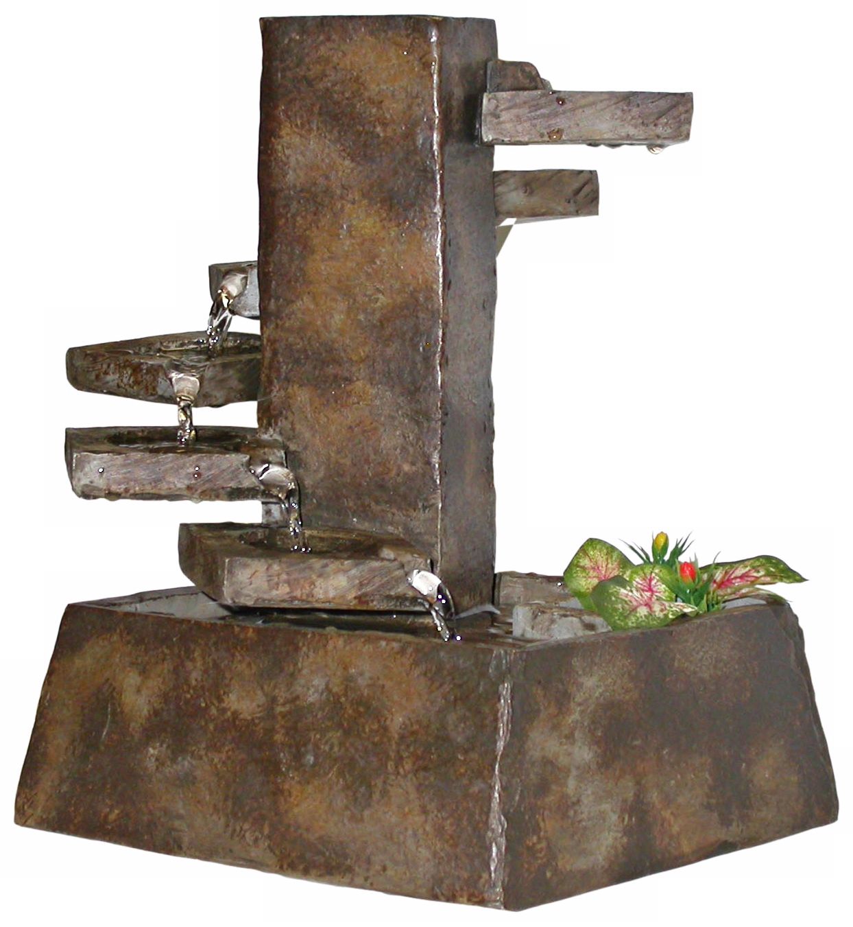 Pouring Water on Steps Tabletop Fountain