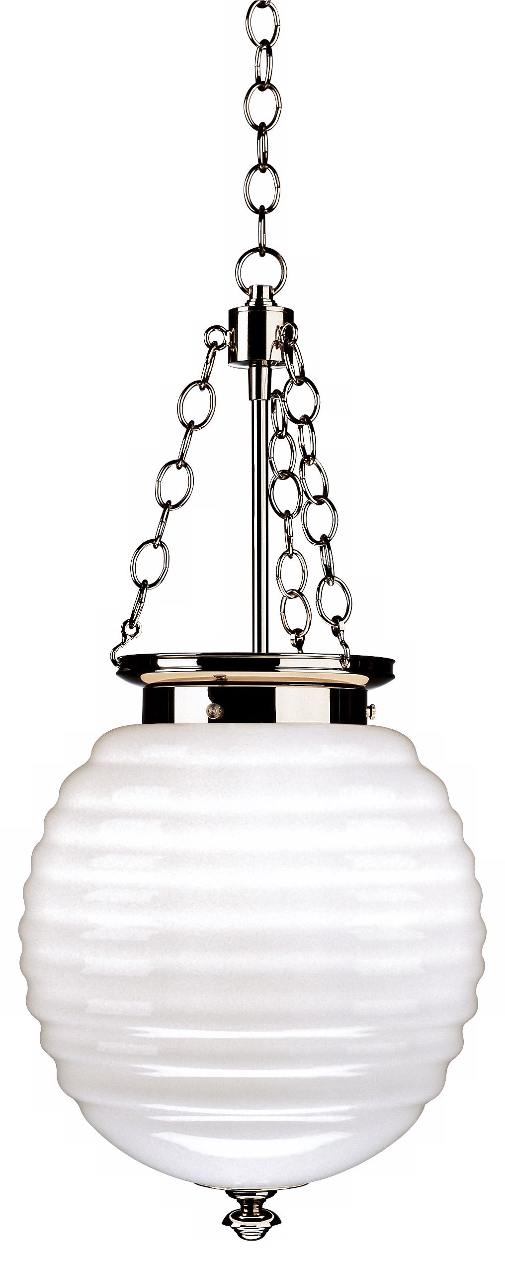 Polished Nickel Beehive Pendant