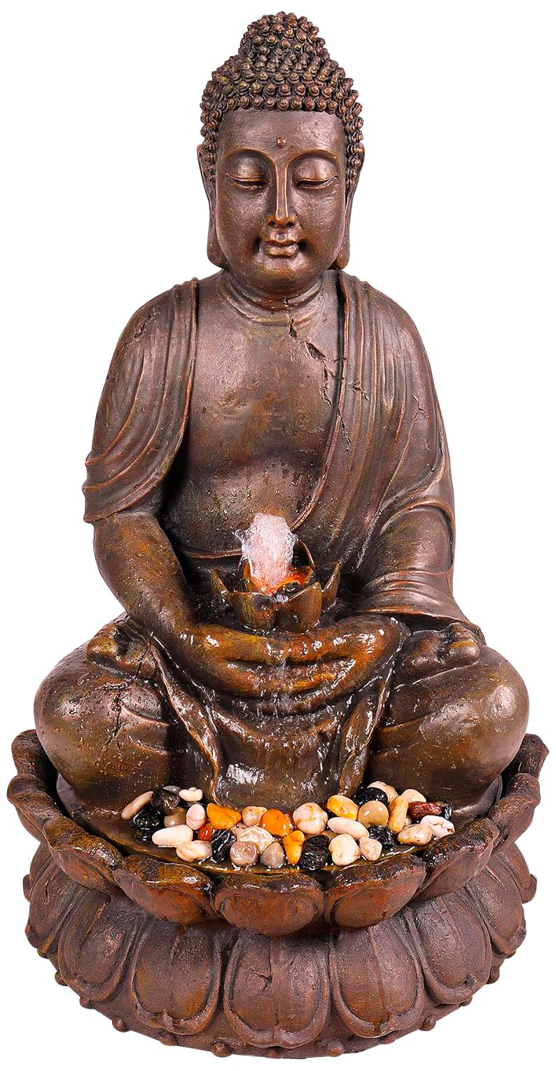 Illuminated Buddha Outdoor Fountain