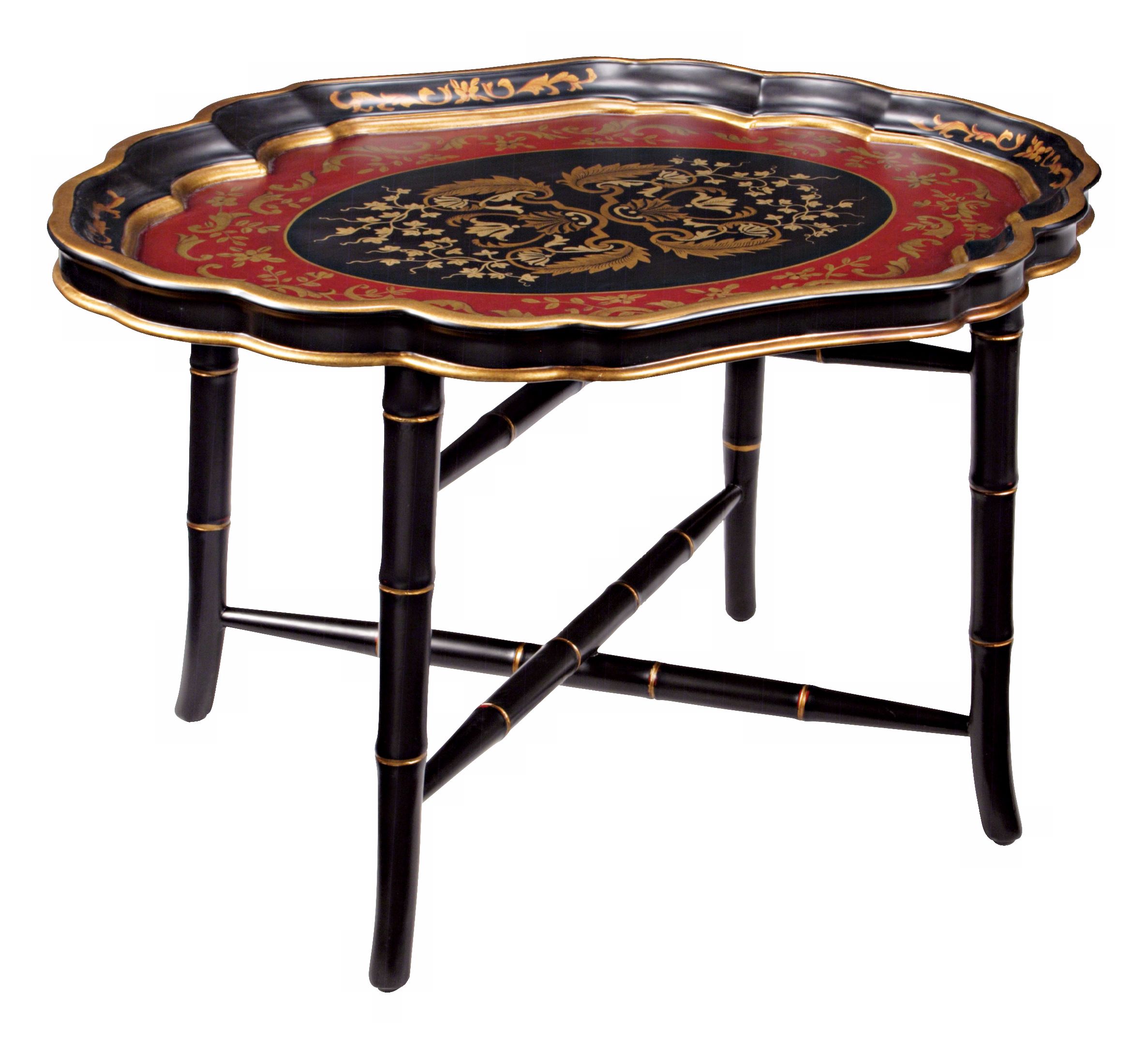 Hand-Painted Lift-Off Top Tray Table
