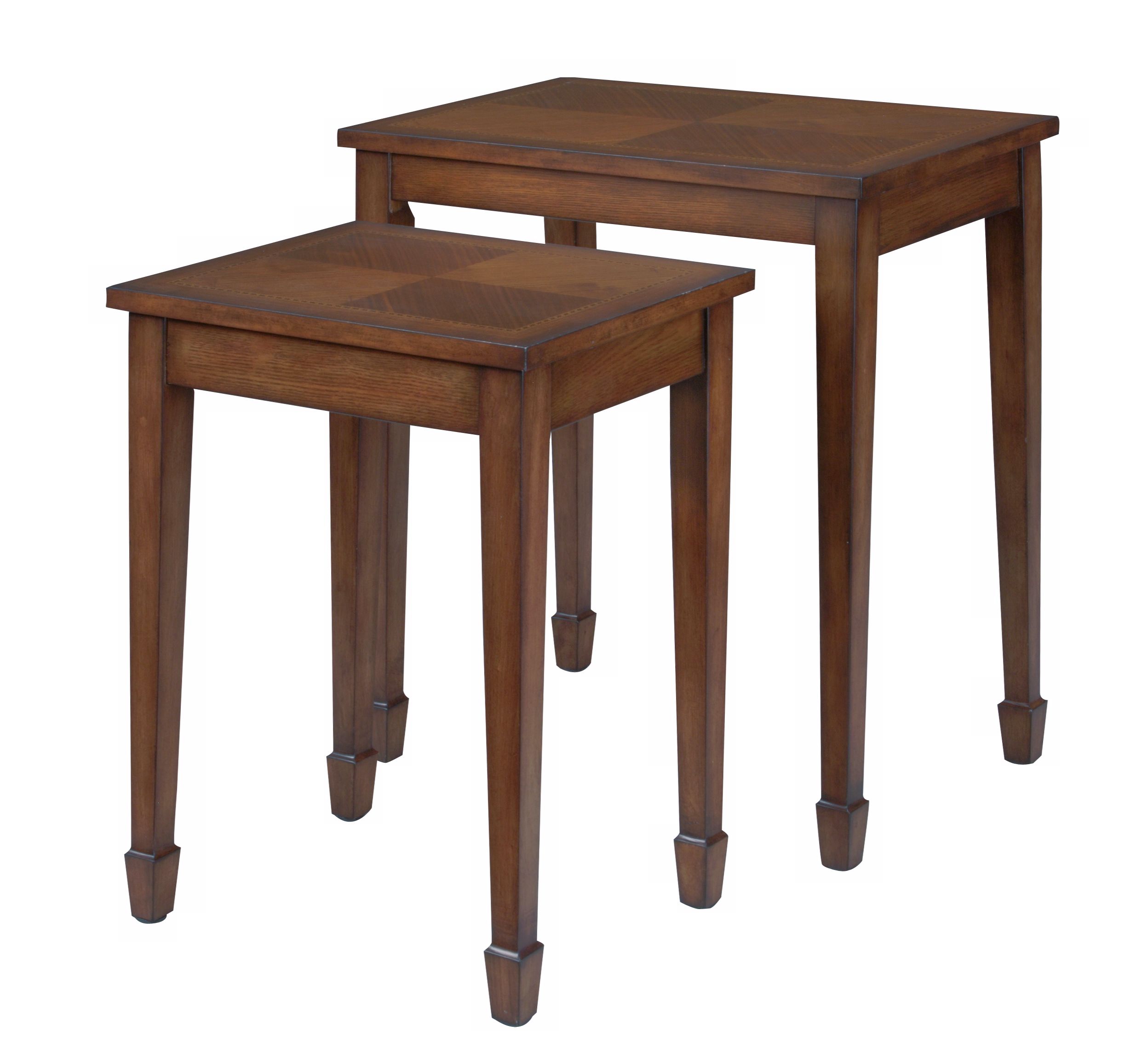 Set of Two Parquet Top Nesting Tables