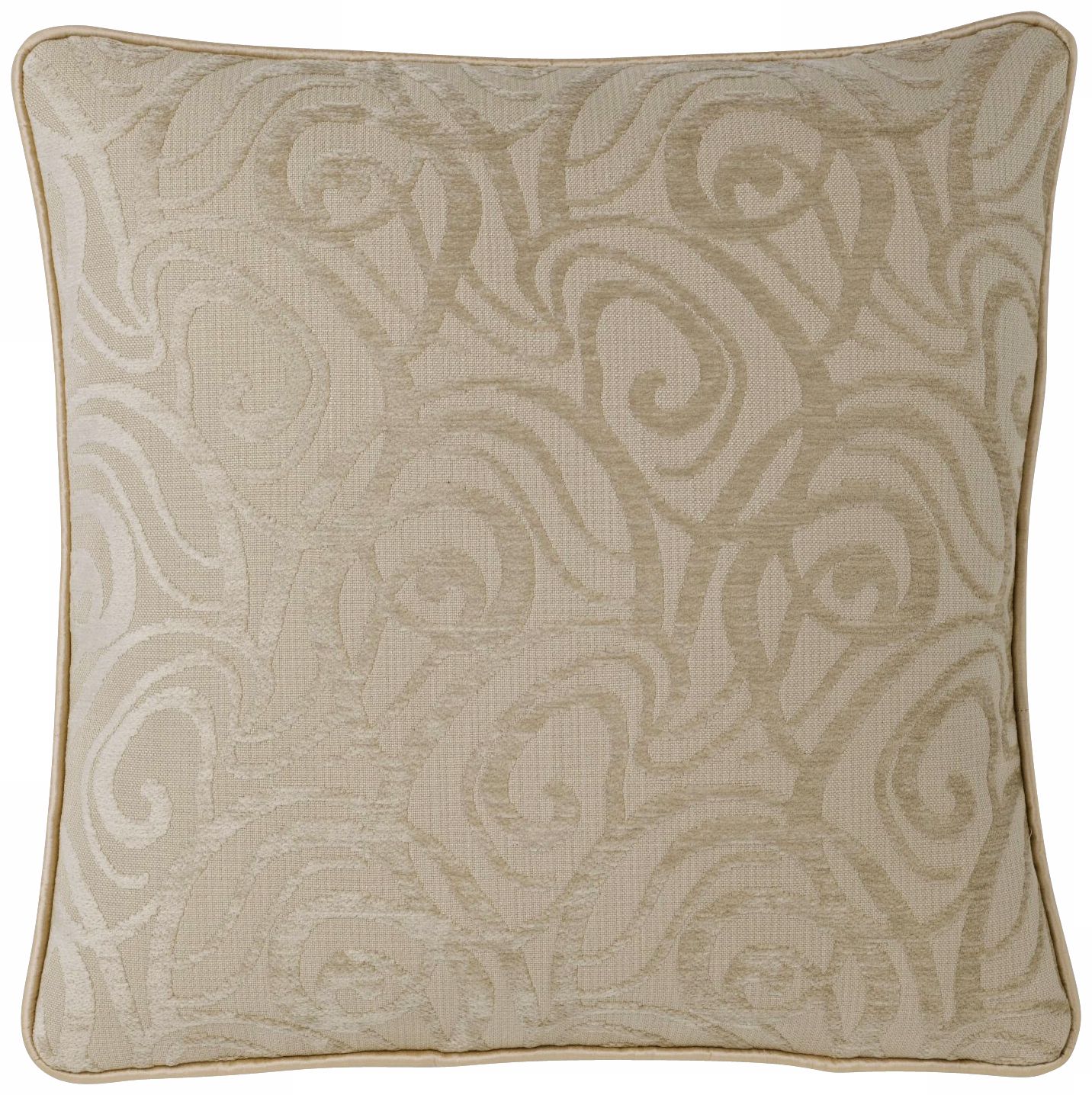 Cream Babylon Swirl 20" Square Pillow