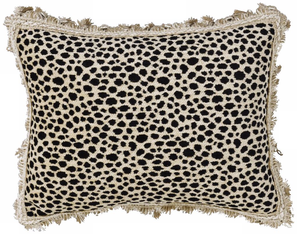 Black Cheetah Rectangular Pillow