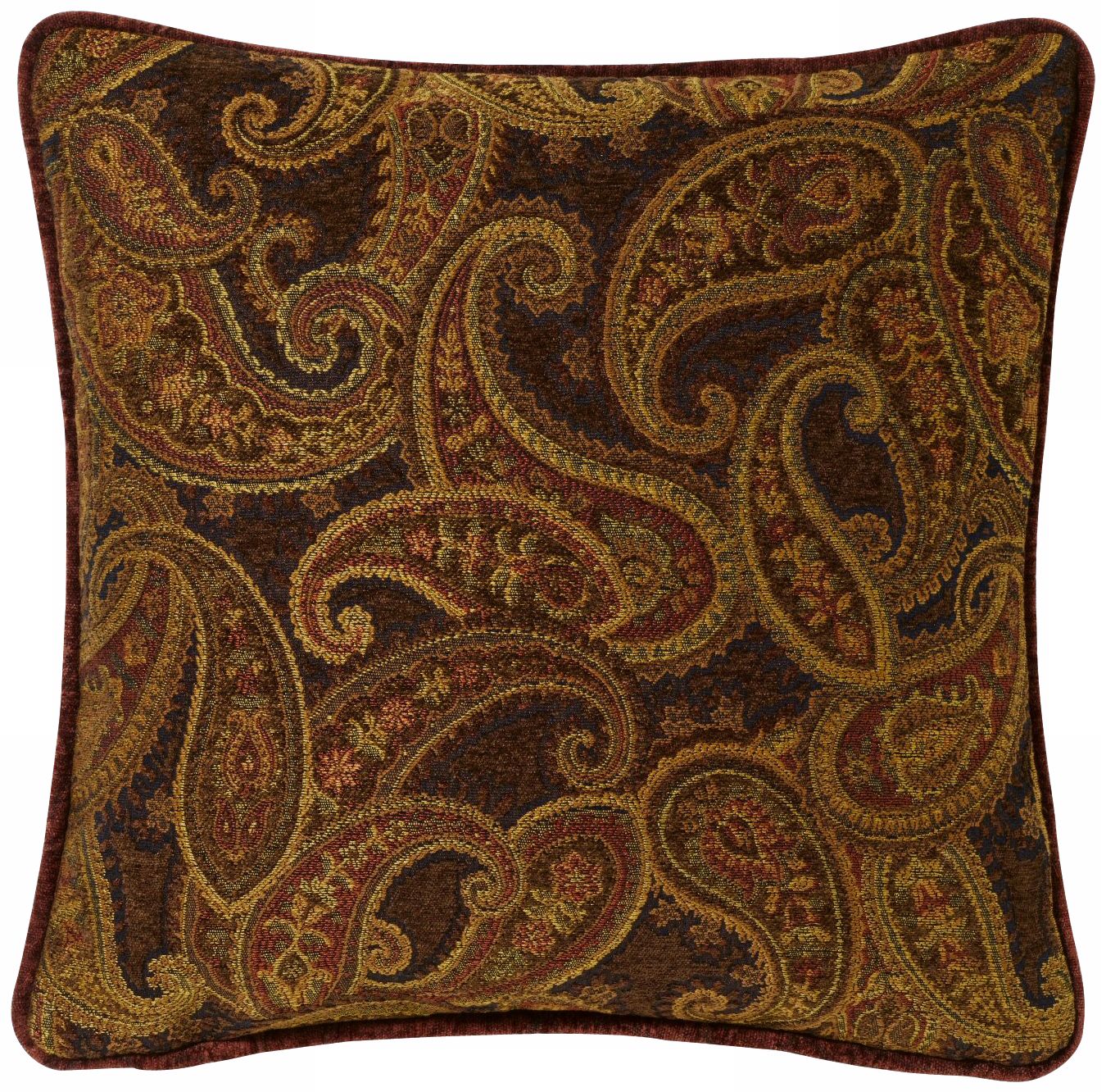 Multi-Bark Paisley 20" Square Pillow