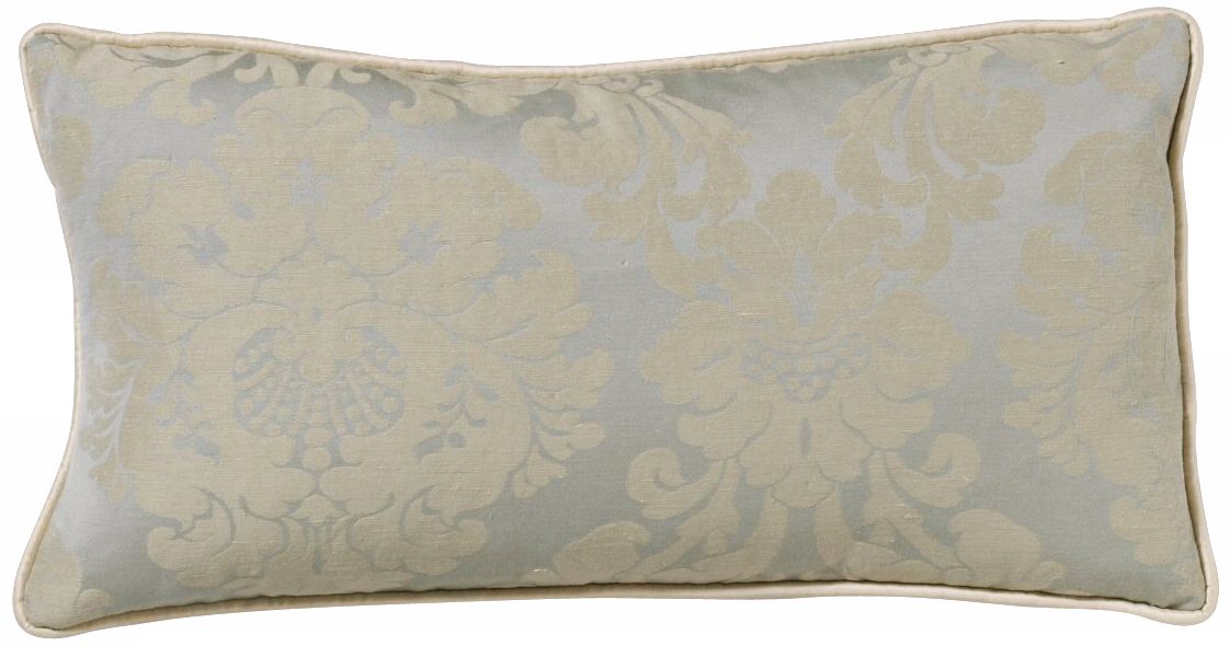 Light Blue Damask Rectangular Pillow