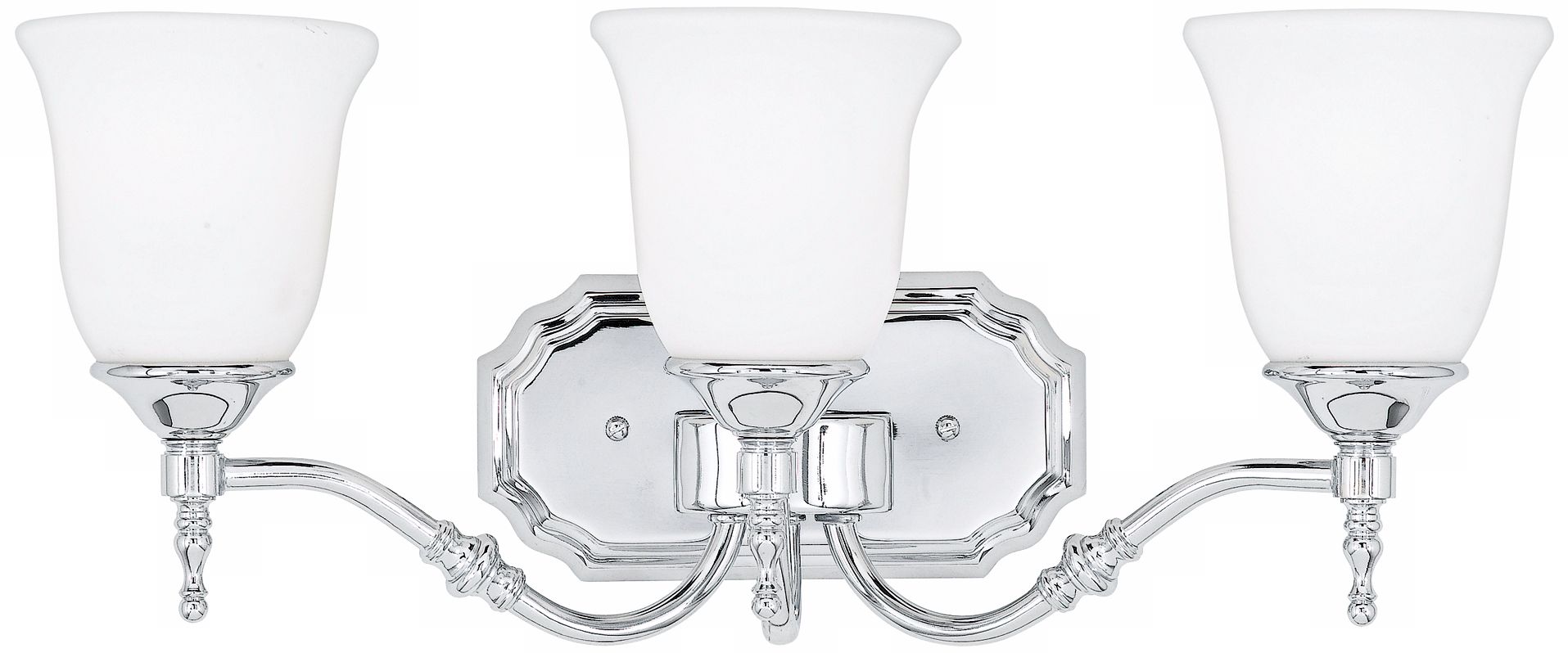 Tritan Chrome Finish 22" Wide Three Light Bathroom Fixture