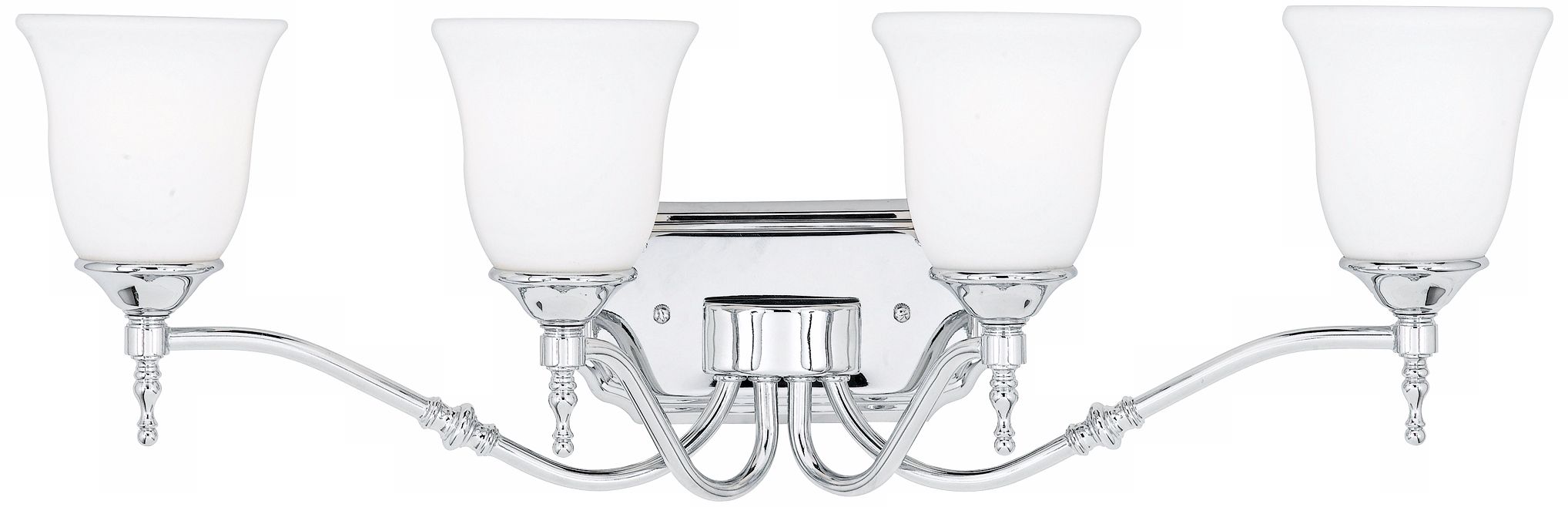 Tritan Chrome Finish 30 1/2" Wide Four Light Bath Fixture