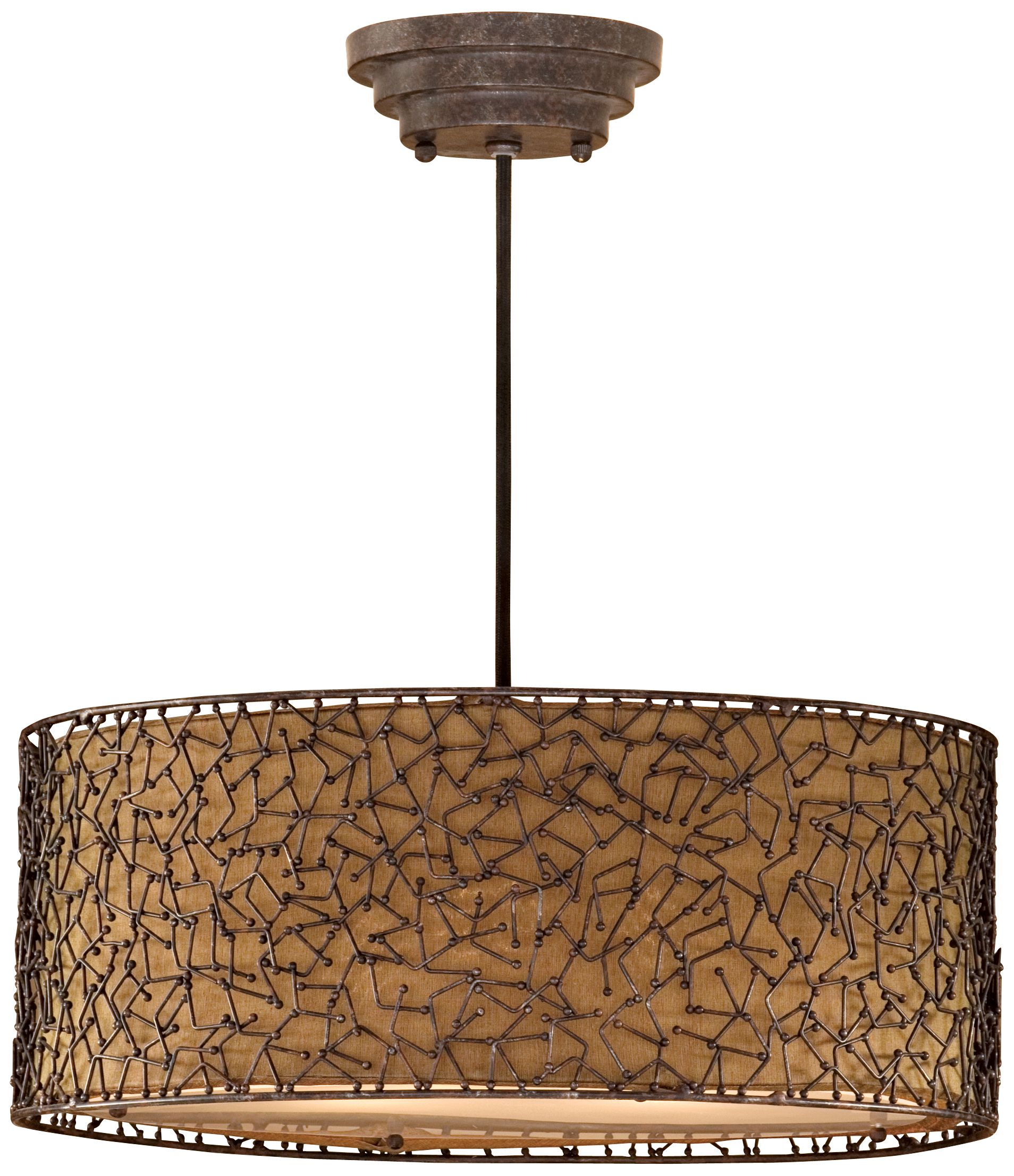 Brandon Collection 3-Light Distressed Rust Pendant
