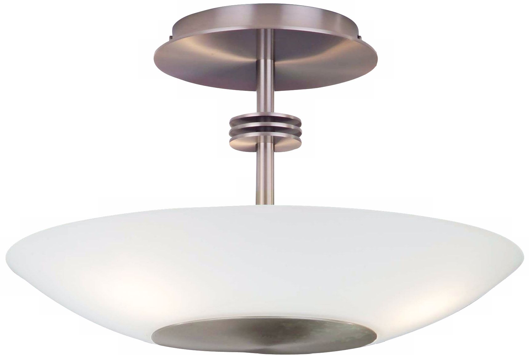 Holtkoetter Satin Nickel White Halogen Ceiling Light Fixture