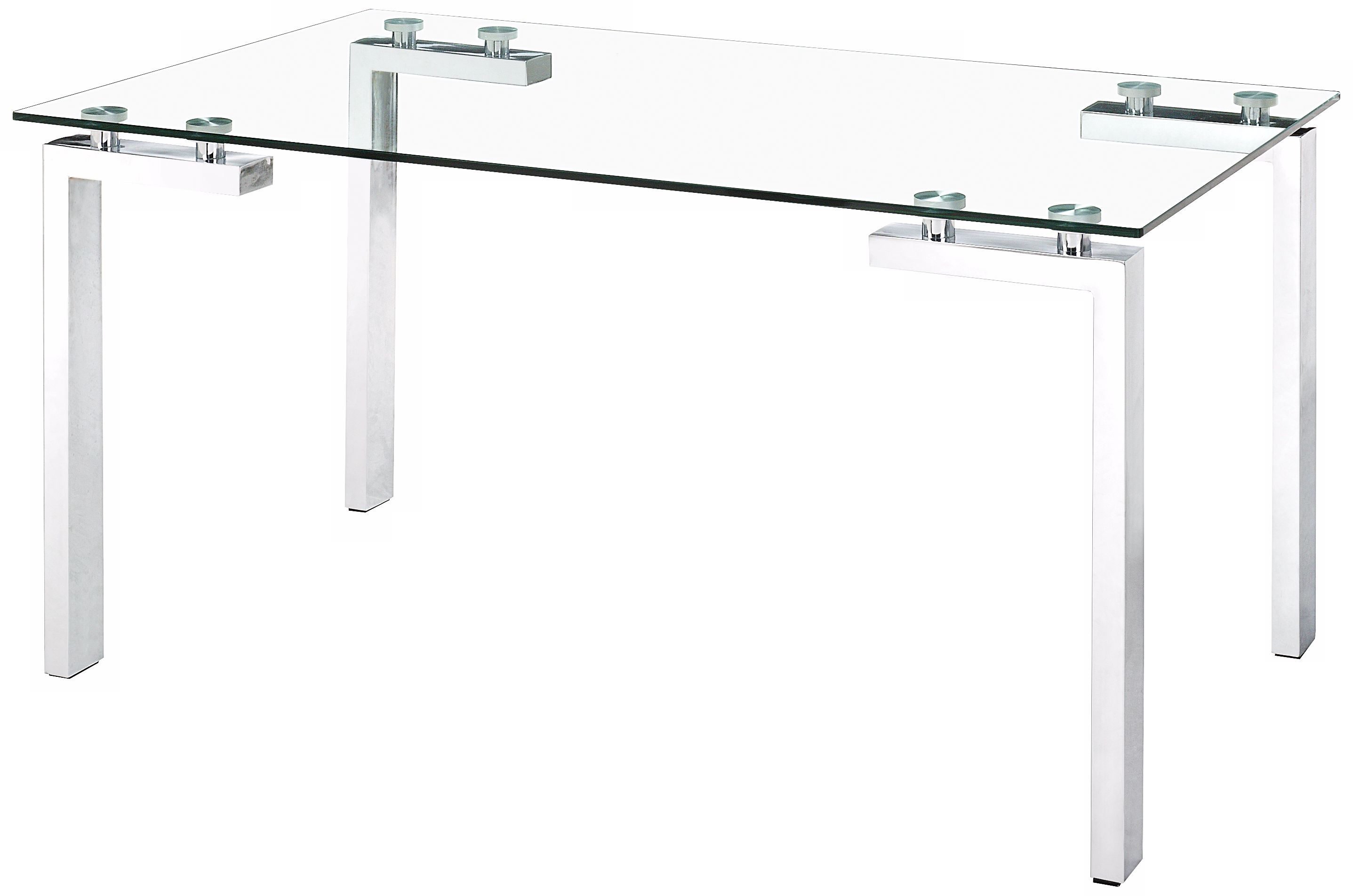 Roca Glass and Chrome Dining Table