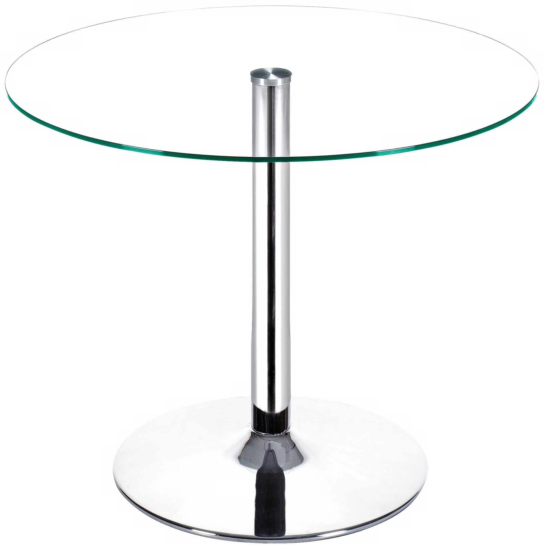 Galaxy Glass and Chrome Table