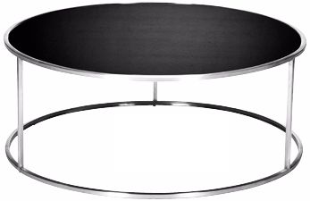 Rondo Black Coated Glass Stainless Steel Table