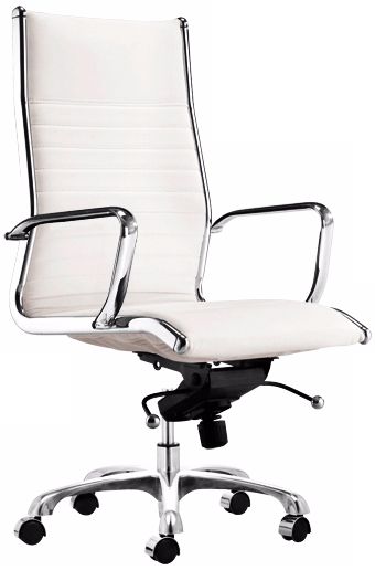 Zuo Nexos White Leatherette Office Chair