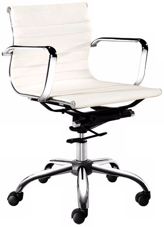 Zuo White Media Office Chair