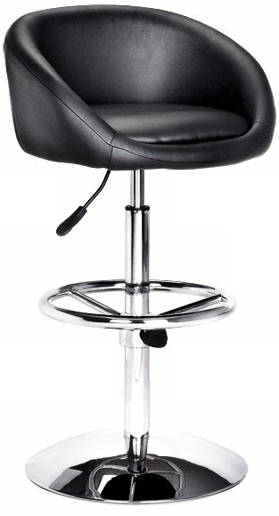 Zuo Black Concerto Adjustable Bar Stool or Counter Stool