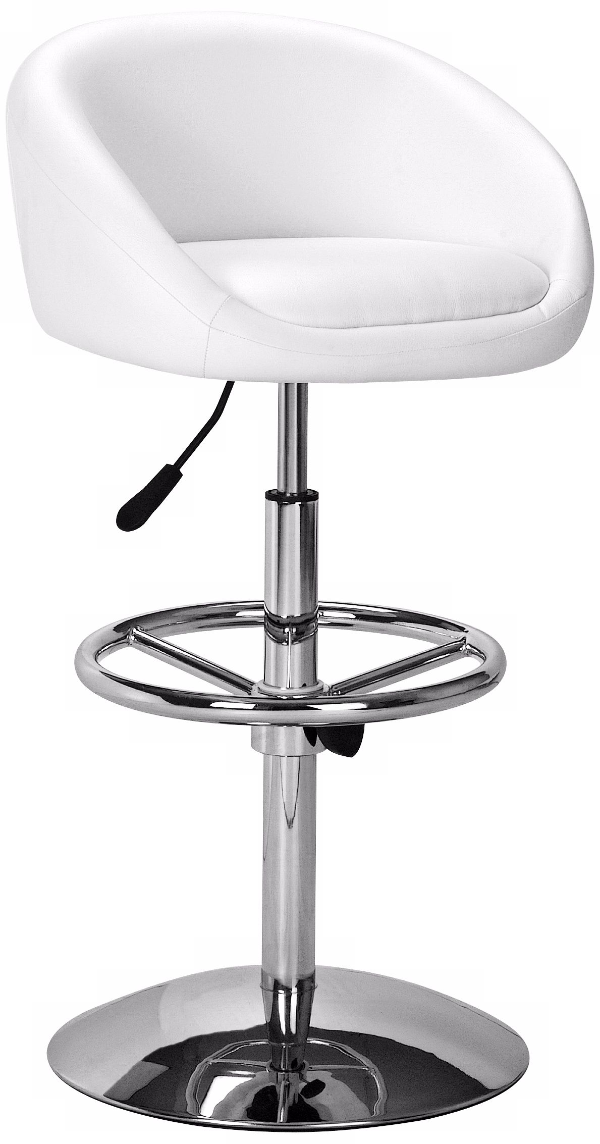 Zuo White Concerto Adjustable Bar or Counter Stool