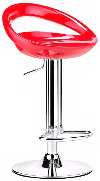Zuo Tickle Red Adjustable Bar or Counter Stool