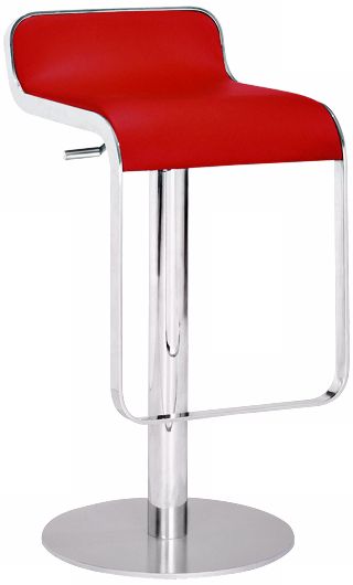 Zuo Equino Red Adjustable Height Barstool