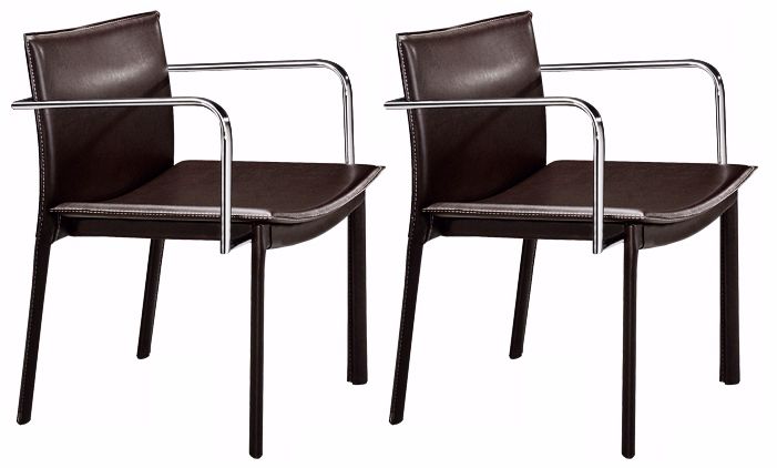 Zuo Gekko Black and Chrome Set of 2 Conference Chairs