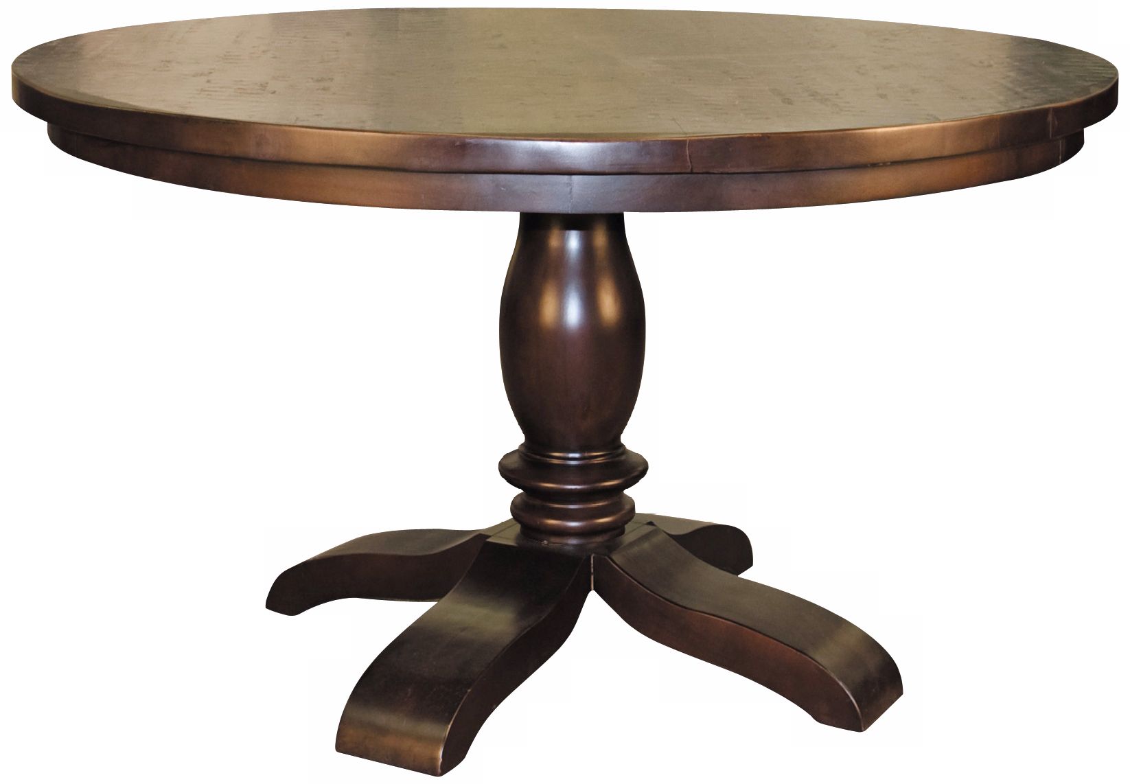 Buster 48" Round Espresso Pedestal Dining Table