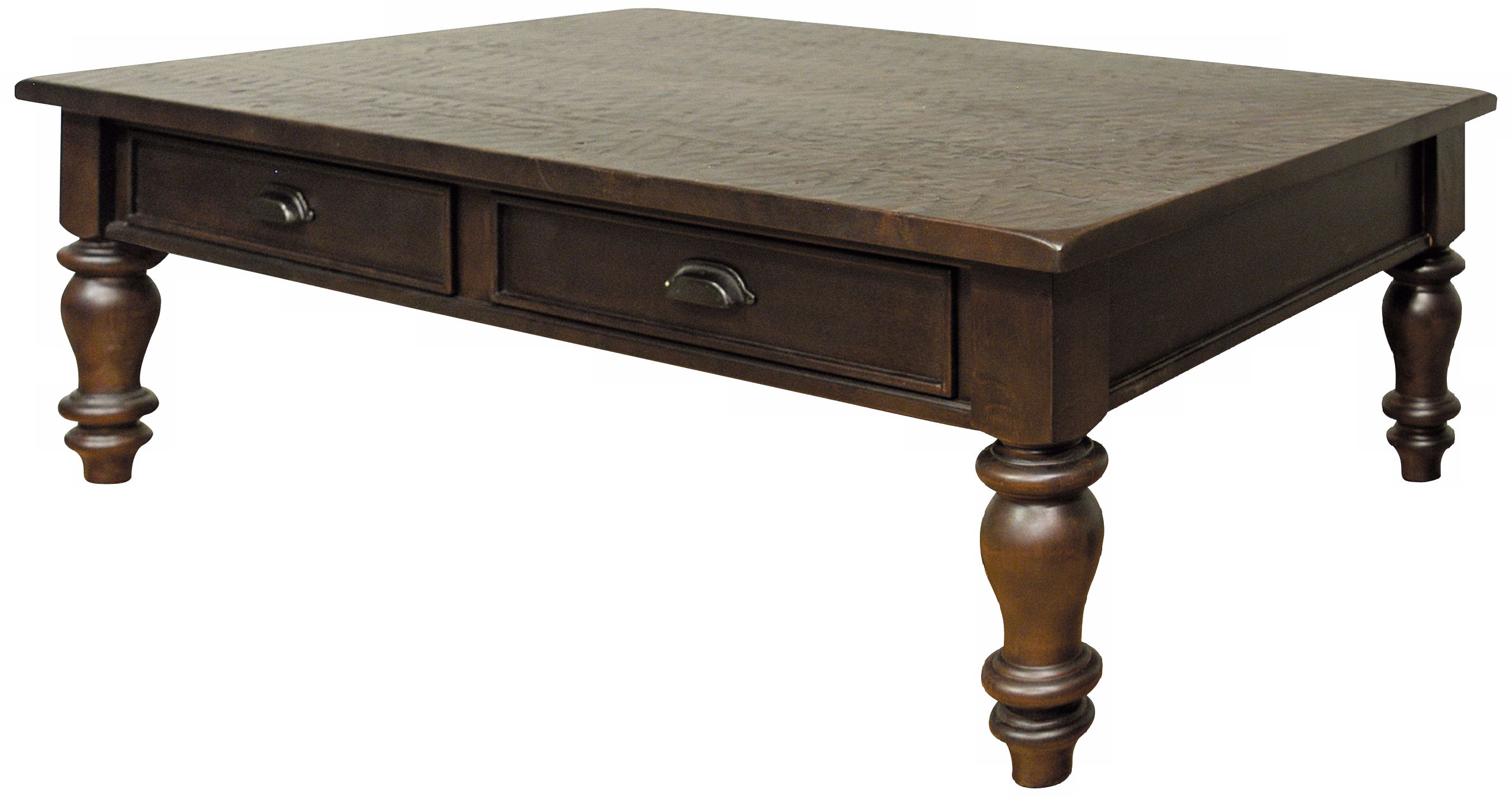 Buster 58" Espresso Finish 2-Drawer Coffee Table
