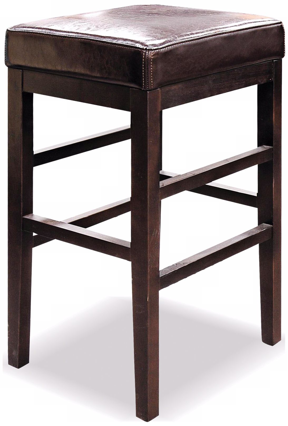 Classic Bicast Leather Espresso 26 1/2" High Counter Stool