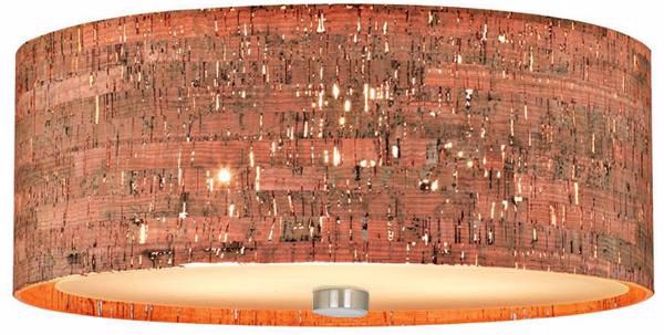 Forecast Alentejo Cork Collection 15" Nickel Ceiling Fixture