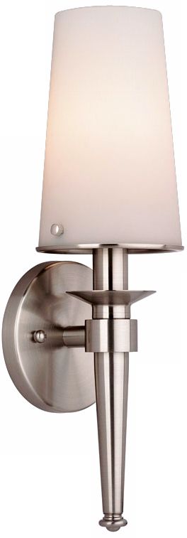 Forecast Torch Collection 14 1/2" Satin Nickel Wall Sconce
