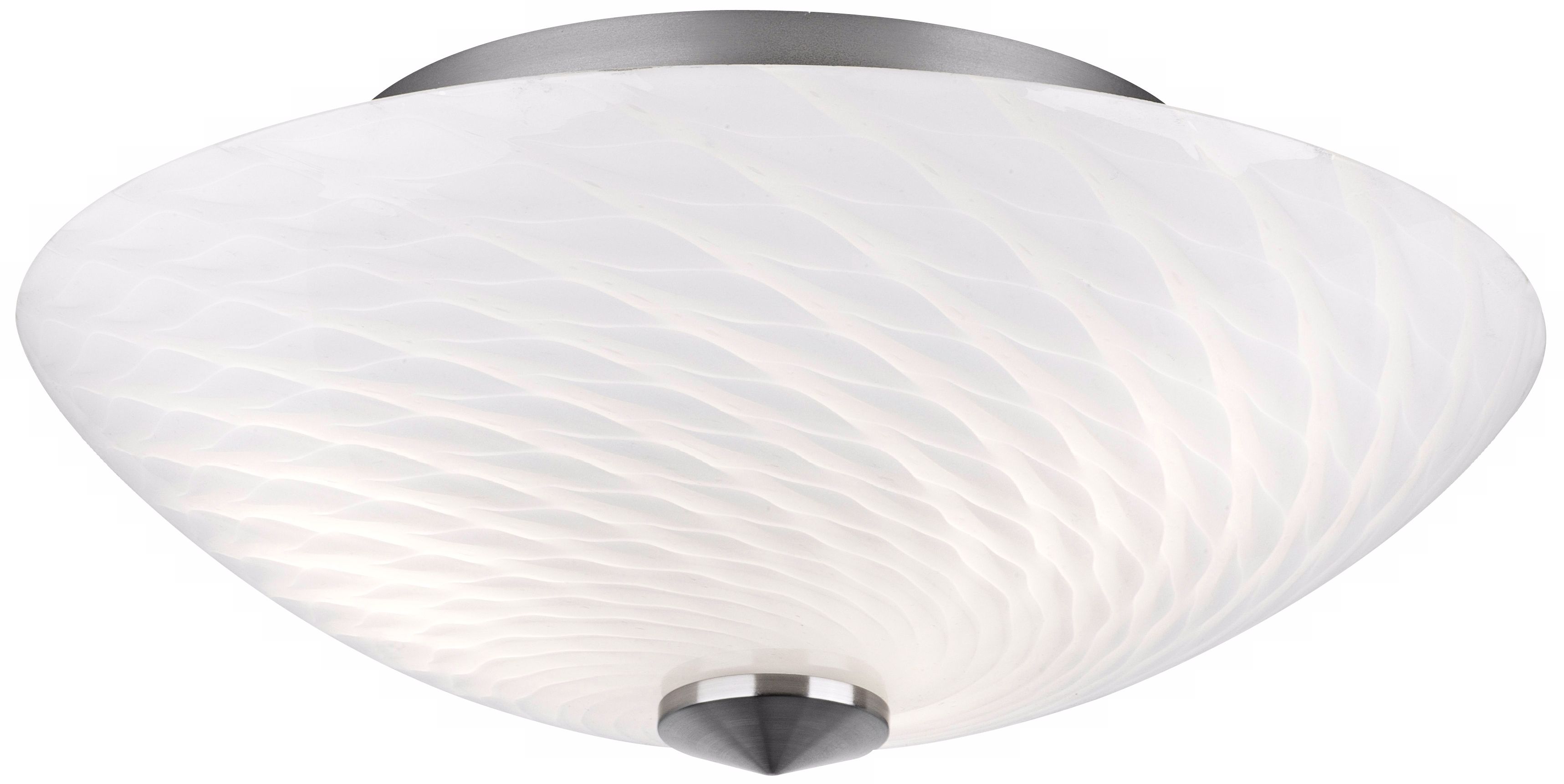 Forecast Exhale 15 3/4" Wide White Swirl Glass Ceiling Light