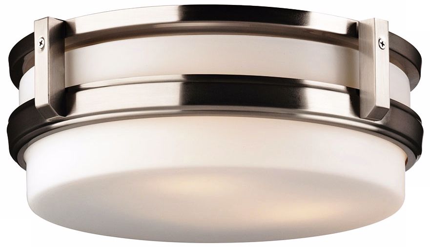 Forecast 27th Street 14" Satin Nickel Ceiling Light
