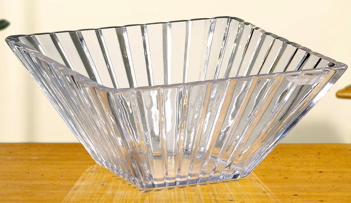 Alexandria 11" Square Crystal Bowl