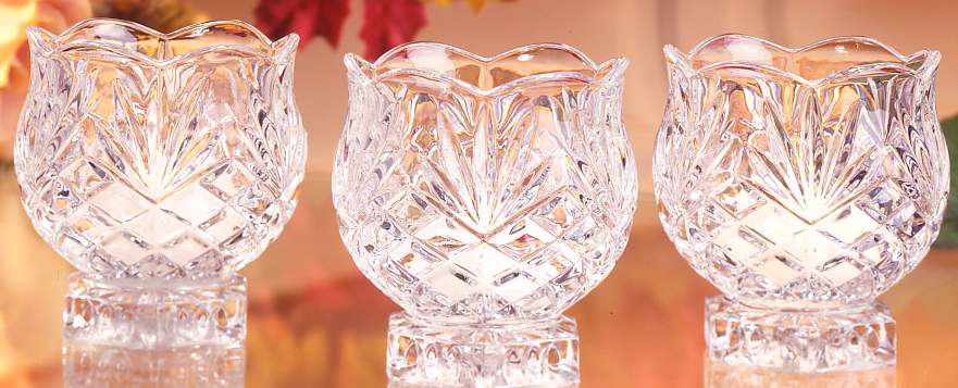 Set of 3 Carolyn Votive Candle Holders Gift Boxed