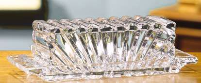 Alexandria Crystal Butter Dish Covered