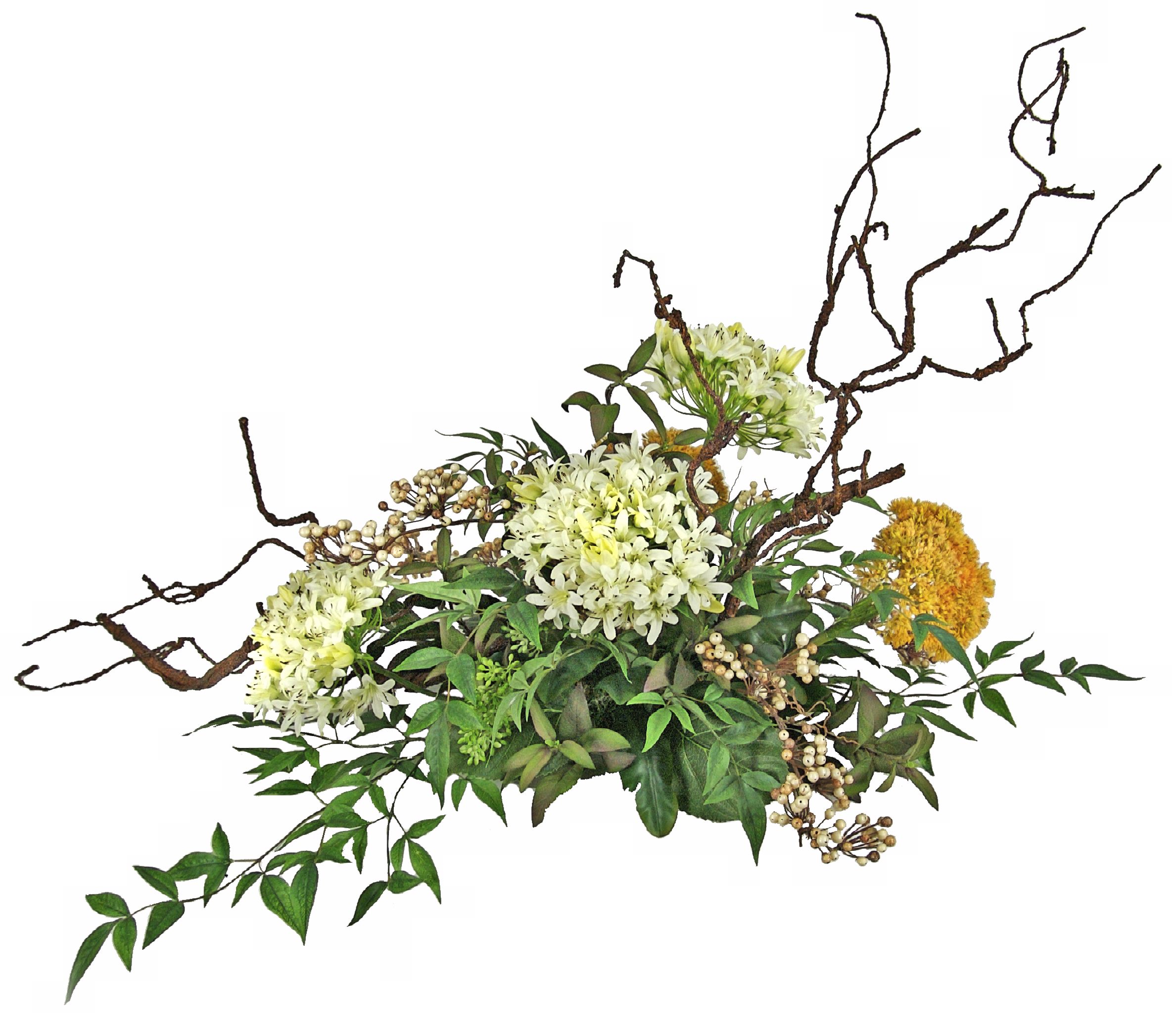 New Sedum Agapanthus Faux Floral Arrangement