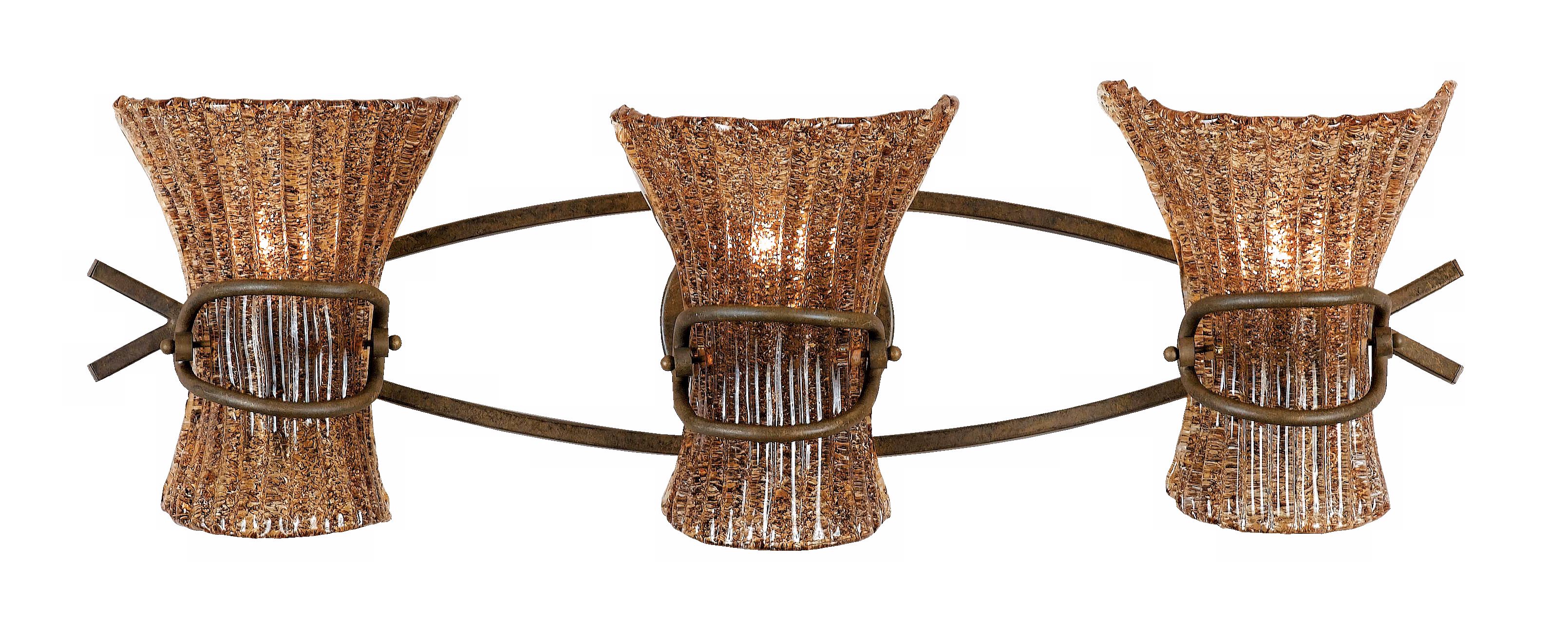 Fiji Collection 26" Wide Aged Bronze Bath Light