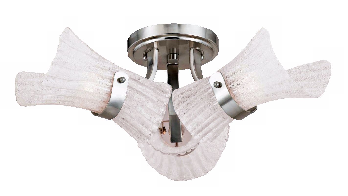 Fiji Collection Brushed Steel 19" Wide Ceiling Light