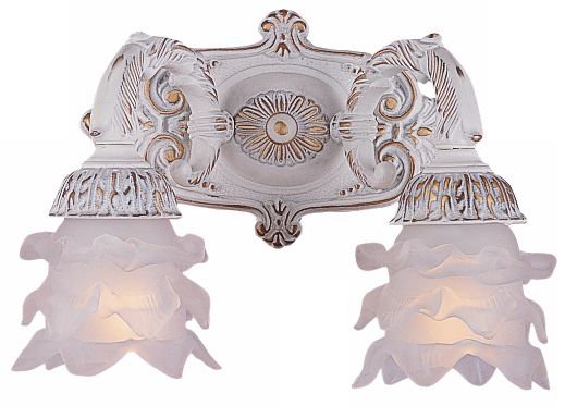 Paris Flea Market Antique White Two Light Wall Sconce